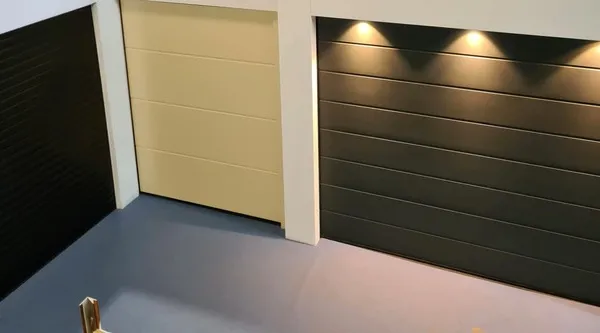 A view from above of GDCG's smart and spacious Garage Door Showroom