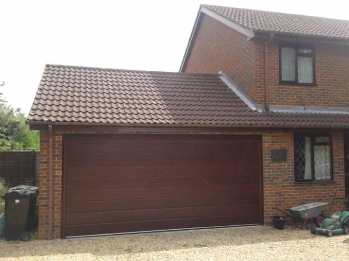 Cover for Reliable Automatic Garage Door Installation in Grantham - Double Sectional Rosewood