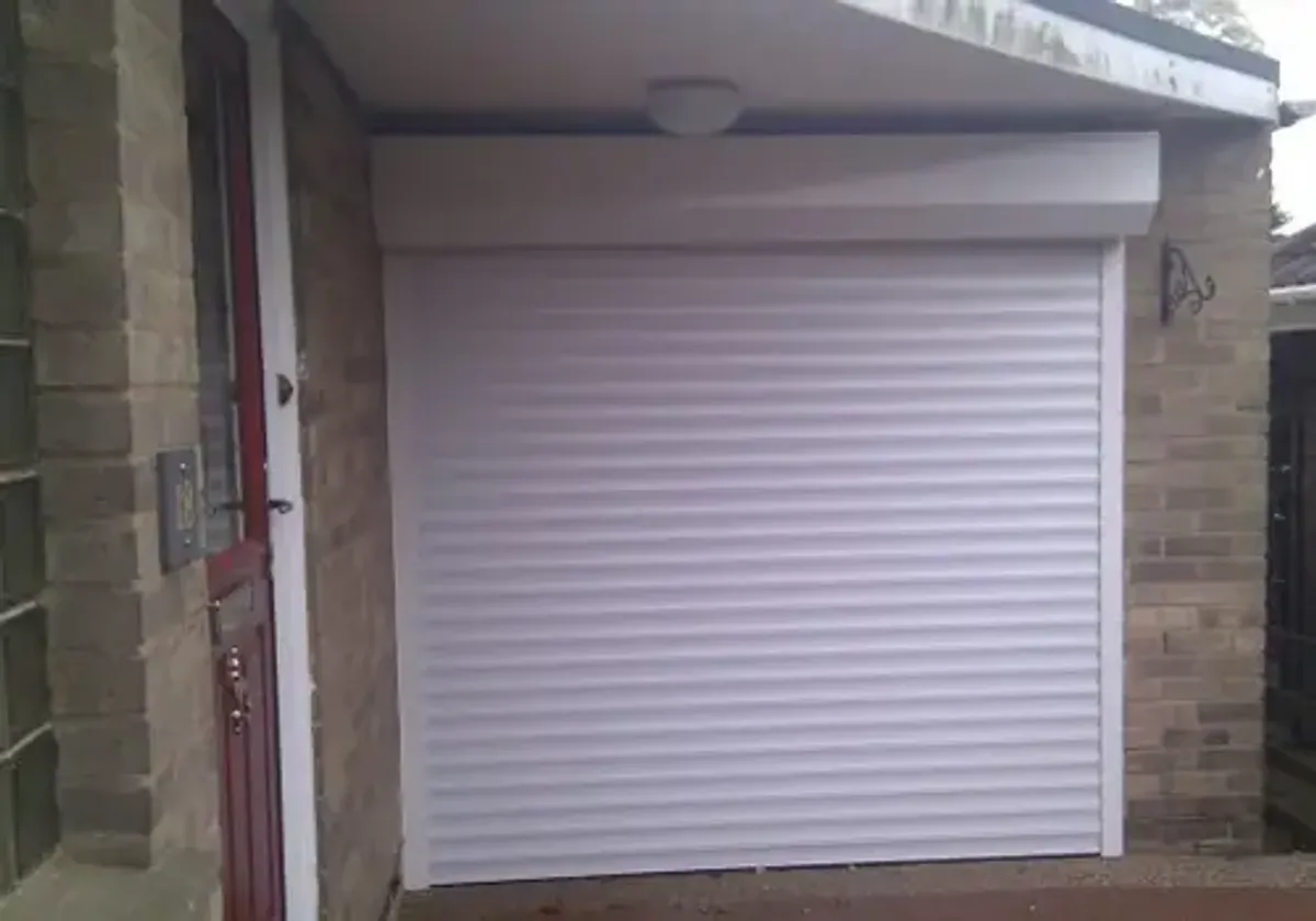 Cover for Automatic Roller Garage Door with External Box - Grantham Installation