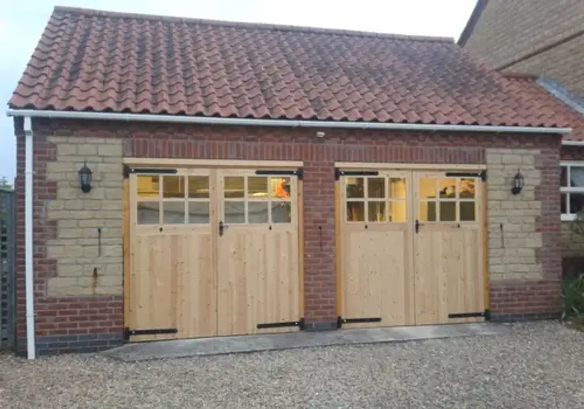 Cover for Bespoke Timber Side Hinged Garage Doors - Custom Fit and Finish